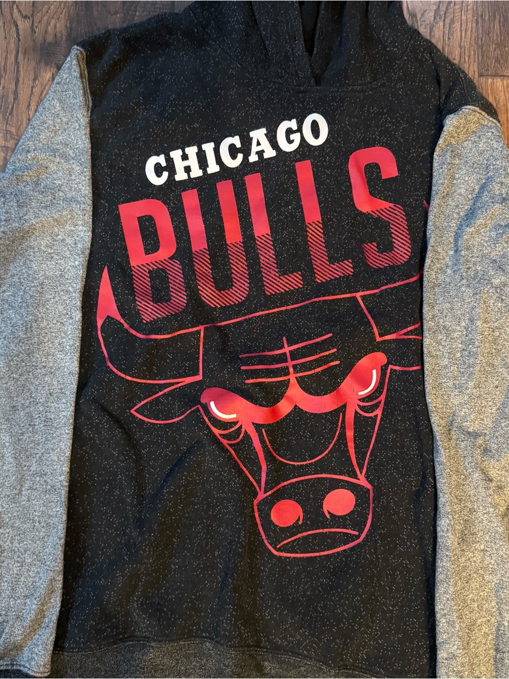 NBA Pullover Hoodie - Black & Gray with White NBA Tag - Picture 2 of 3
